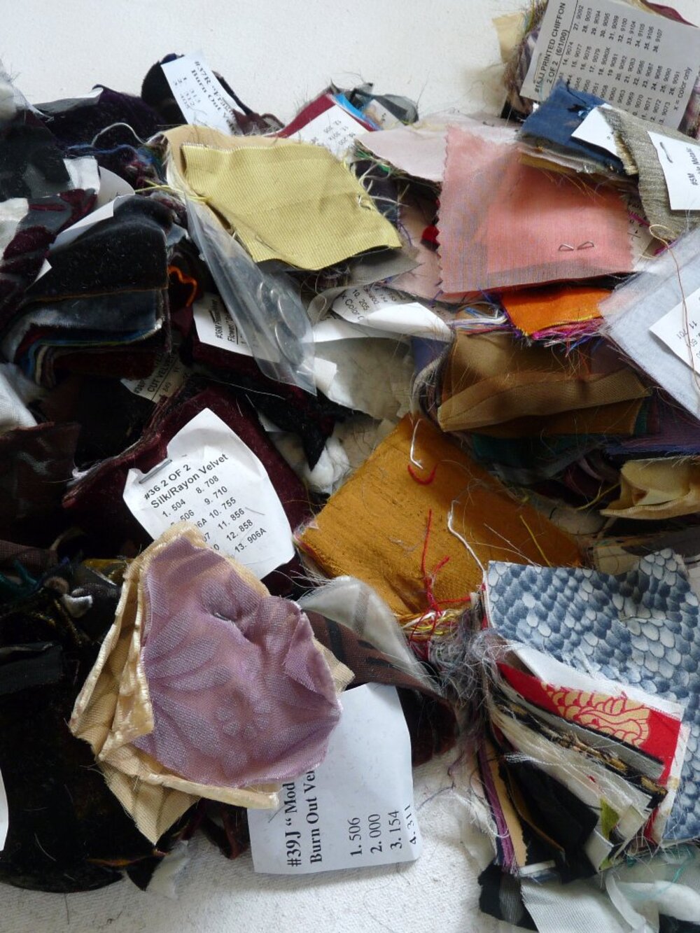 Lot small fabric samples silk velvet textiles sewing crafts